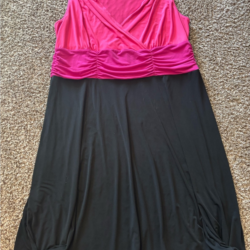 Fashion Bug Hot Pink Sleeveless Wrap-Style Top 2x